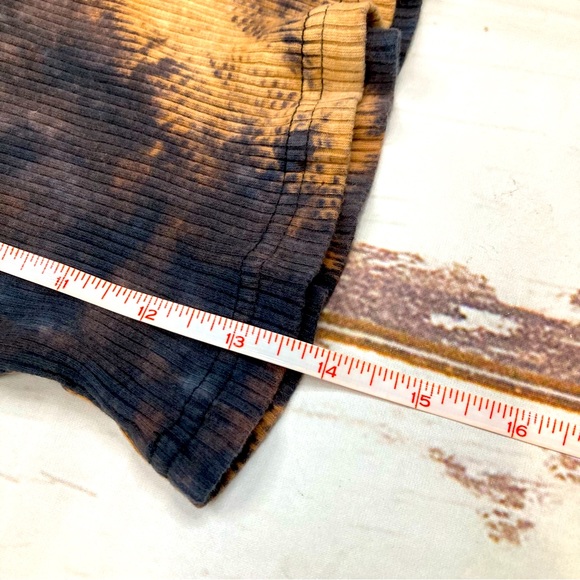 SHEIN Crop Top Ribbed Distressed Black Bleached Sz XS - Picture 9 of 9